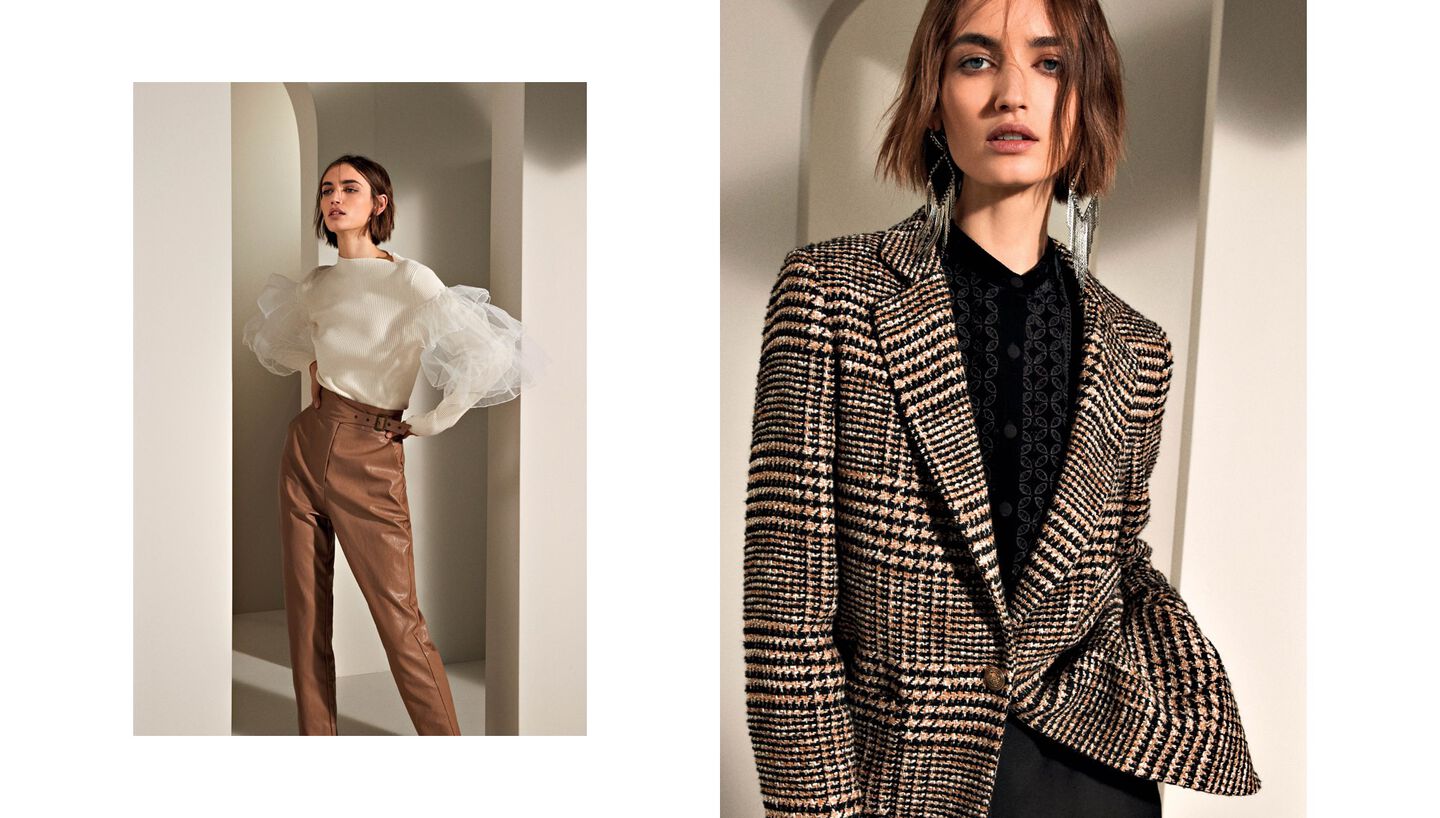campaign twinset milano brown daily look woman fall winter 2022