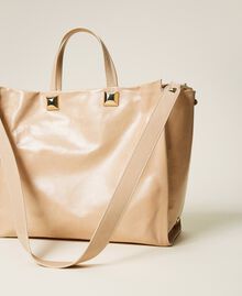 Grand cabas Twinset Bag en cuir Rose « Cuban Sand » Femme 221TB7320-03