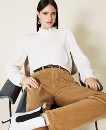 Straight corduroy trousers “Golden Rock” Beige Woman 212TT2323-01
