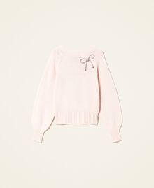 Maglia in misto lana con spilla Rosa "Pink Icing" Chiaro Donna 222AP3440-0S