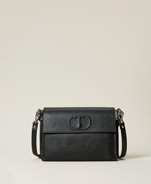 'Bisou' leather bag with flap Black Woman 222TB7423-01