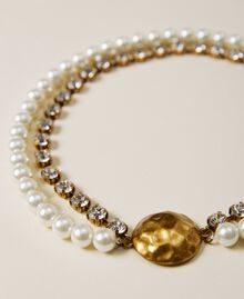 Choker with pearls and rhinestones Crystal Woman 222TA401A-02