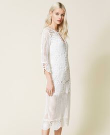 Robe longue en maille crochet Off White Femme 221AT3041-04