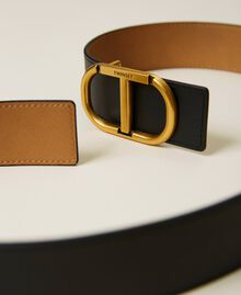 Reversible belt with logo Black / Leather Woman 221TA4010-02
