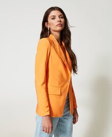 Technical fabric blazer "Orange Tiger" Woman 231AP2163-03