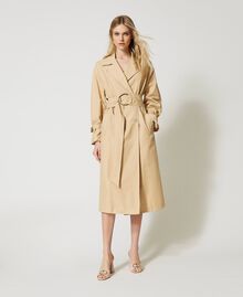 Trench coat with maxi belt “Pale Hemp” Beige Woman 231TP2200-01