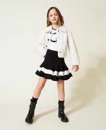 Scuba skirt with rhinestone logo Off White Child 222GJ2142-0T