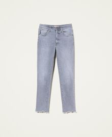 Skinny-Jeans mit Raw-Edges am Beinabschluss Denim-Grau Frau 222TT2450-0S
