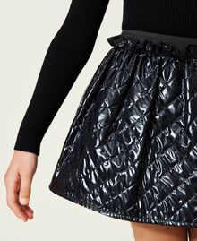 Ribbed turtleneck and diamond-patterned skirt Black Child 222GJ3092-05