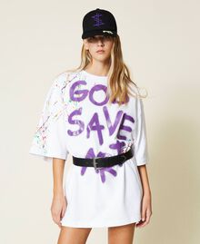 T-shirt unisex MYFO 'God Save Art' Bianco Unisex 999AQ2012-04