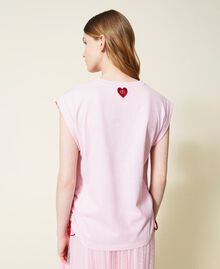 T-shirt con cuore e coulisse Giglio Donna 221TQ2082-03