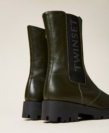 Chelsea boots with logo "Cypress" Green Child 222GCJ01A-03