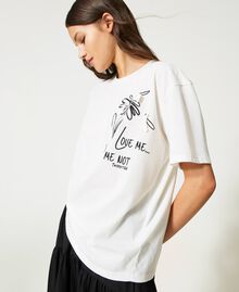 T-shirt with daisy print Sugar White Woman 231LL2QDD-02