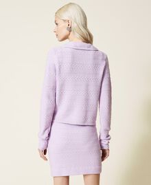 Mini-jupe ajustée jacquard Violet « Pastel Lilac » Femme 221AT3052-05
