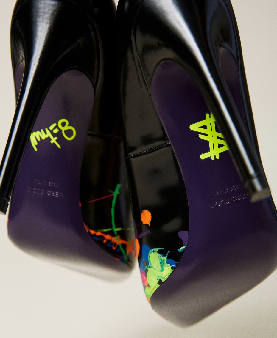Hand-painted MYFO court shoes Black Unisex 999AQP154-02
