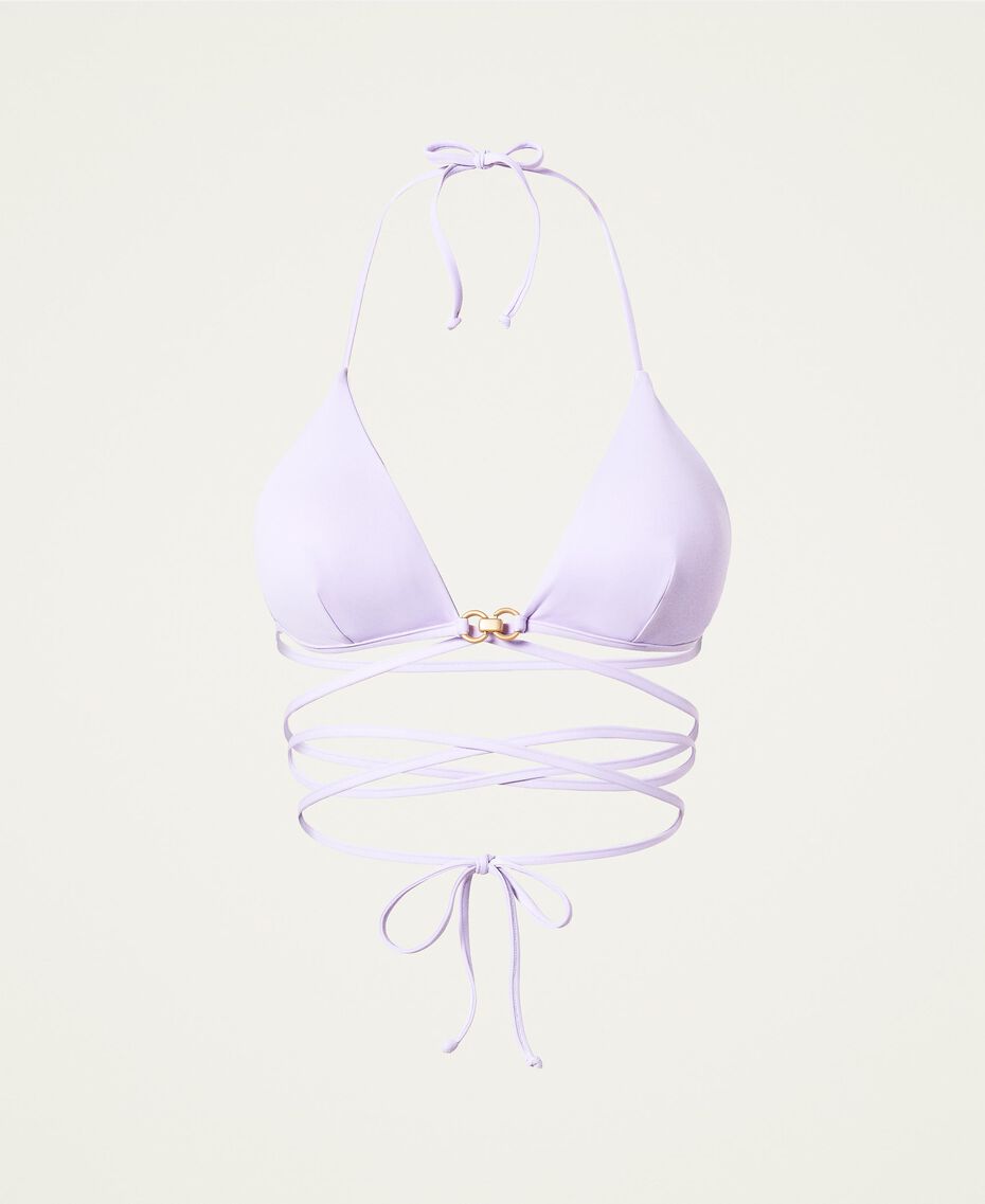 Haut de maillot de bain triangle avec boucle décorative Violet « Pastel Lilac » Femme 221LMMV22-0S