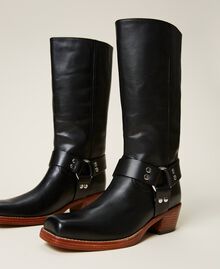 Leather boots with straps Lily Woman 221TCP010-03