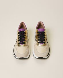 Zapatillas de running con estampado animal print Multicolor Oro / Estampado Maculado Mazapán / Wood Violet Niño 212GCJ090-05