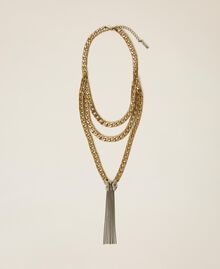Collier en chaîne avec papillon et perles Or « Laiton Vieilli Cuivré » Femme 202TA4305-02