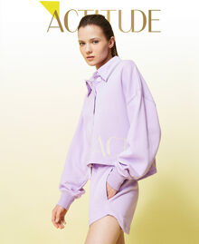 Sweat-shirt avec col polo et logo Violet « Pastel Lilac » Femme 221AT2051-01