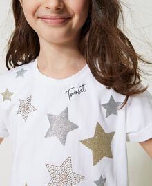 T-shirt avec imprimé pailleté d’étoiles Meringue Enfant 231GJ2065-04