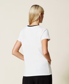 T-shirt avec imprimé pailleté Blanc Sugar Femme 222LL2G22-04