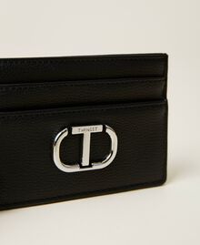 Card holder with studs and logo Black Woman 212TD810A-03