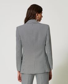 Fitted houndstooth blazer Houndstooth White / Black Woman 231AP2346-05