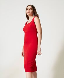Crêpe cady fitted dress Poppy Red Woman 231TP2771-01