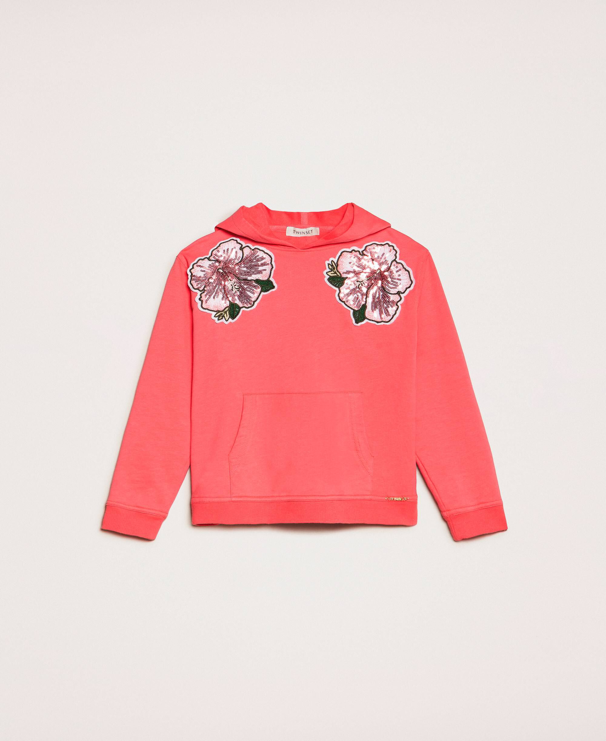 Sequin sweatshirt Child, Red | TWINSET Milano