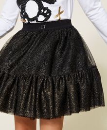 Glitter tulle skirt Bicolour Black / Gold Child 222GJ2320-05