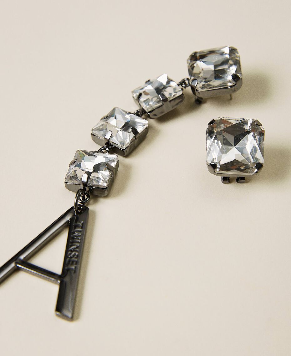 Asymmetric earrings with logo Crystal Woman 222AA401D-02