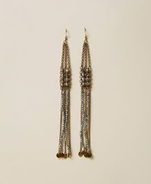 Boucles d’oreilles avec franges et perles Laiton Usé Femme 221TA404B-01