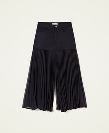 Bull and pleated georgette trousers Black Child 222GJ241D-0S