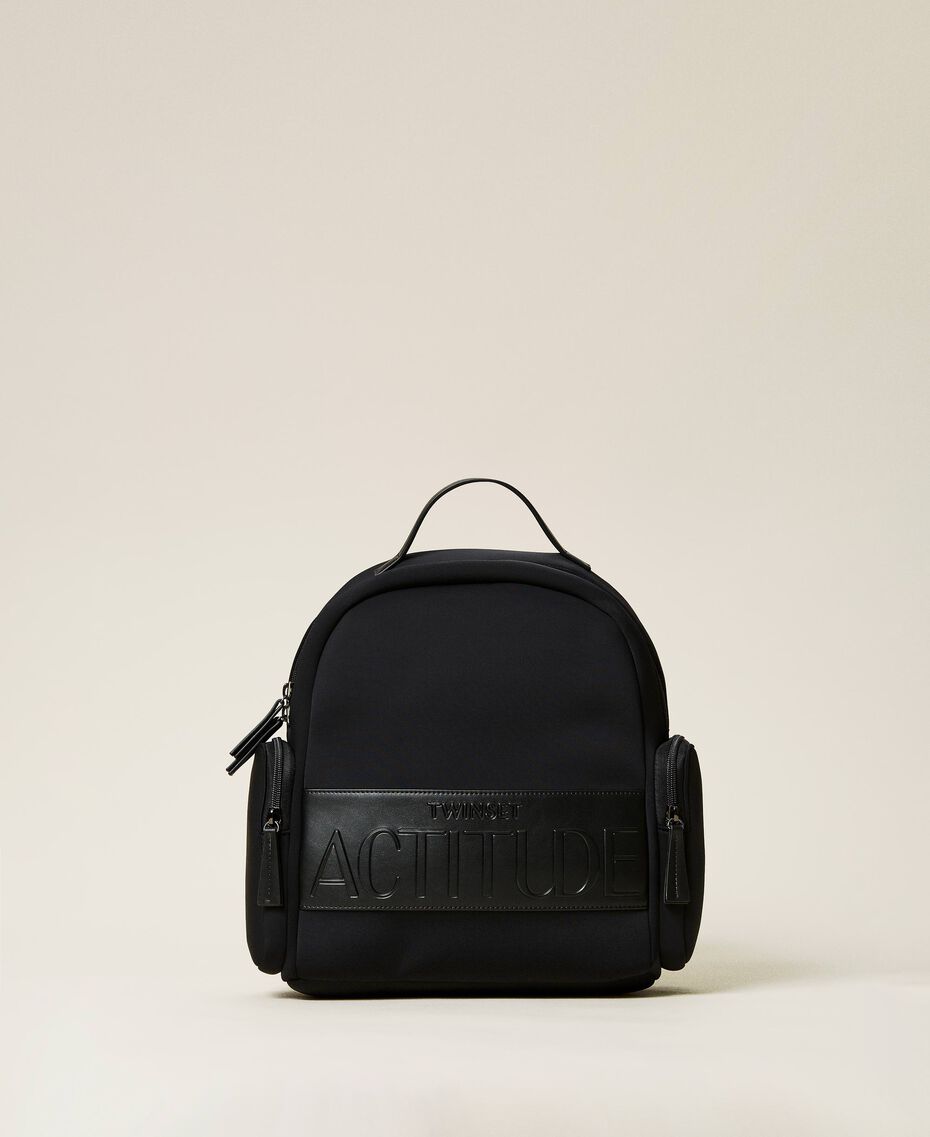 Scuba backpack with logo Black Woman 212AO8091-01