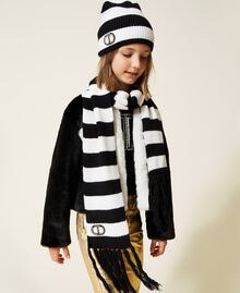Striped scarf with rhinestone logo Off White Child 222GJ4490-0S