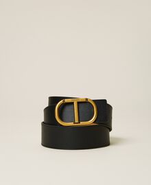 Reversible belt with logo Black / Leather Woman 221TA4010-03