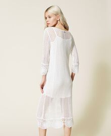 Robe longue en maille crochet Off White Femme 221AT3041-06