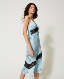 Satin slip dress with lace Woman 231AT2281-02