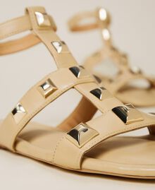 Nappa sandals with studs "Nude" Beige Woman 221TCP054-04