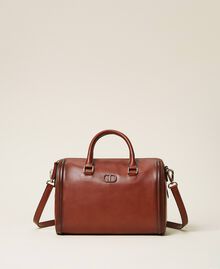 Bowler bag with fadeout and logo "Mahogany" Orange Woman 222TD8182-01