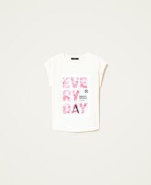 T-shirt regular avec imprimé Beige « Parchment » Femme 222AP2174-0S