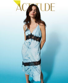 Satin slip dress with lace Woman 231AT2281-01