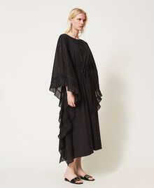 Marrakech muslin long dress with embroidery Black Woman 211TT2704-03