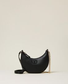 'Moon' shoulder bag with tonal logo Black Woman 222TB709B-01