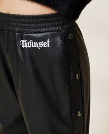 Trousers with logo and buttons Black Child 212GJ248D-04