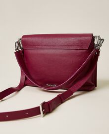 'Bisou' leather bag with flap "Cerise" Fuchsia Woman 222TB7423-04