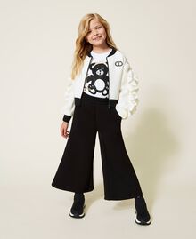 Scuba sweatshirt and trousers Bicolour Off White / Black Child 222GJ2120-0T