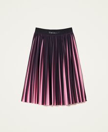 Pleated colour block skirt Two-tone Black / "Sunrise" Pink Child 222GJ2281-0S