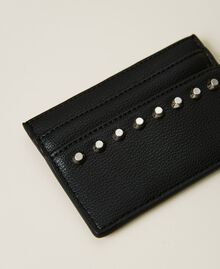 Card holder with studs and logo Black Woman 212TD810A-02